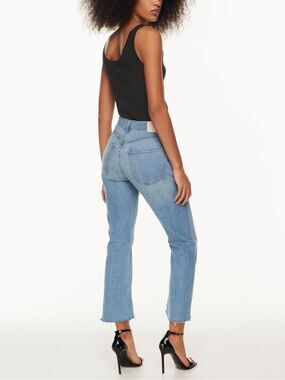 Citizens of Humanity Isola Crop Boyfriend Medium Wash Blue Denim Jeans Sz 29